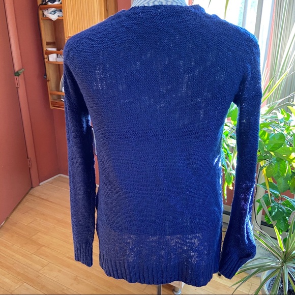 NWT Oh! MG OMG knit crew neck blue sweater - Picture 2 of 8
